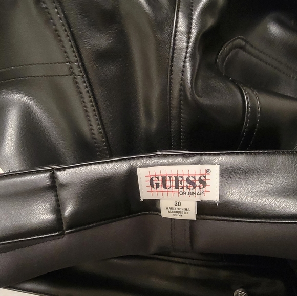 Men Faux leather Pants - Picture 2 of 7